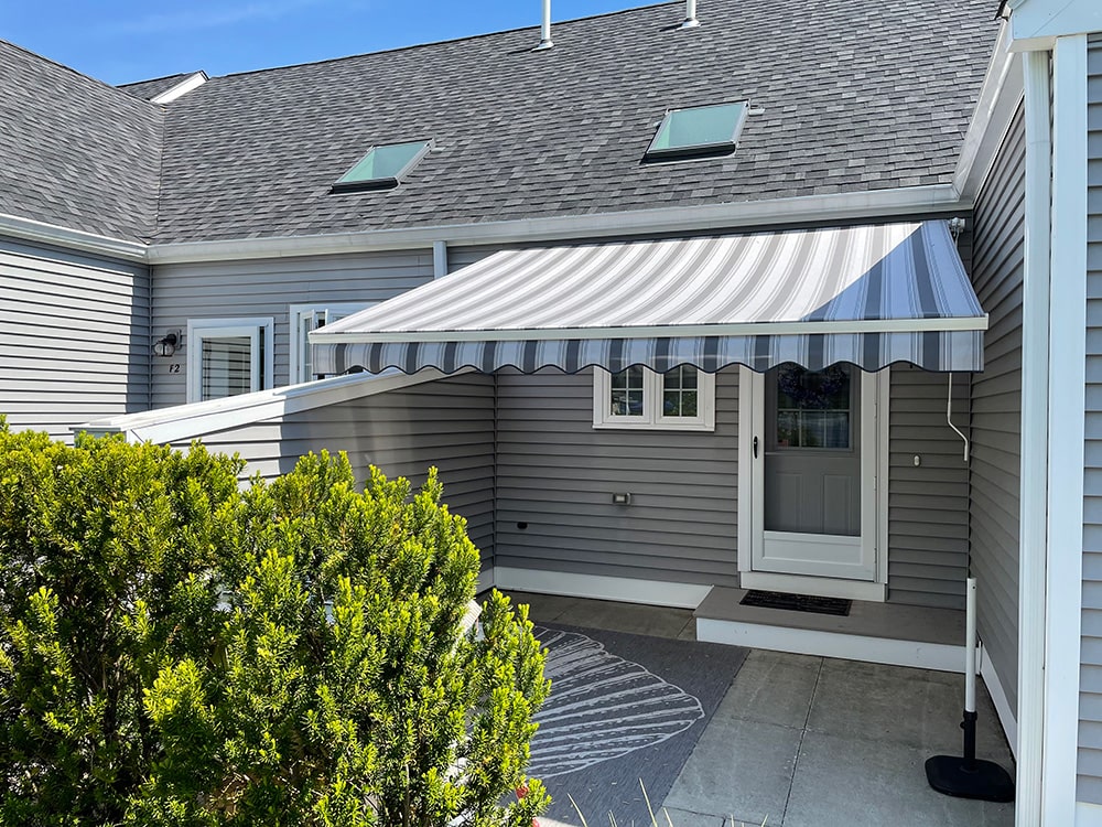 retractable awning installed on connecticut home