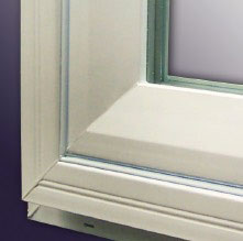 graphic of the beveled edges of a casement window
