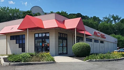 commercial door awnings above an entryway