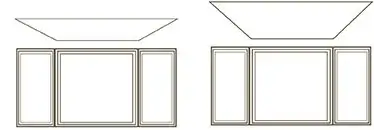 bay window line art example