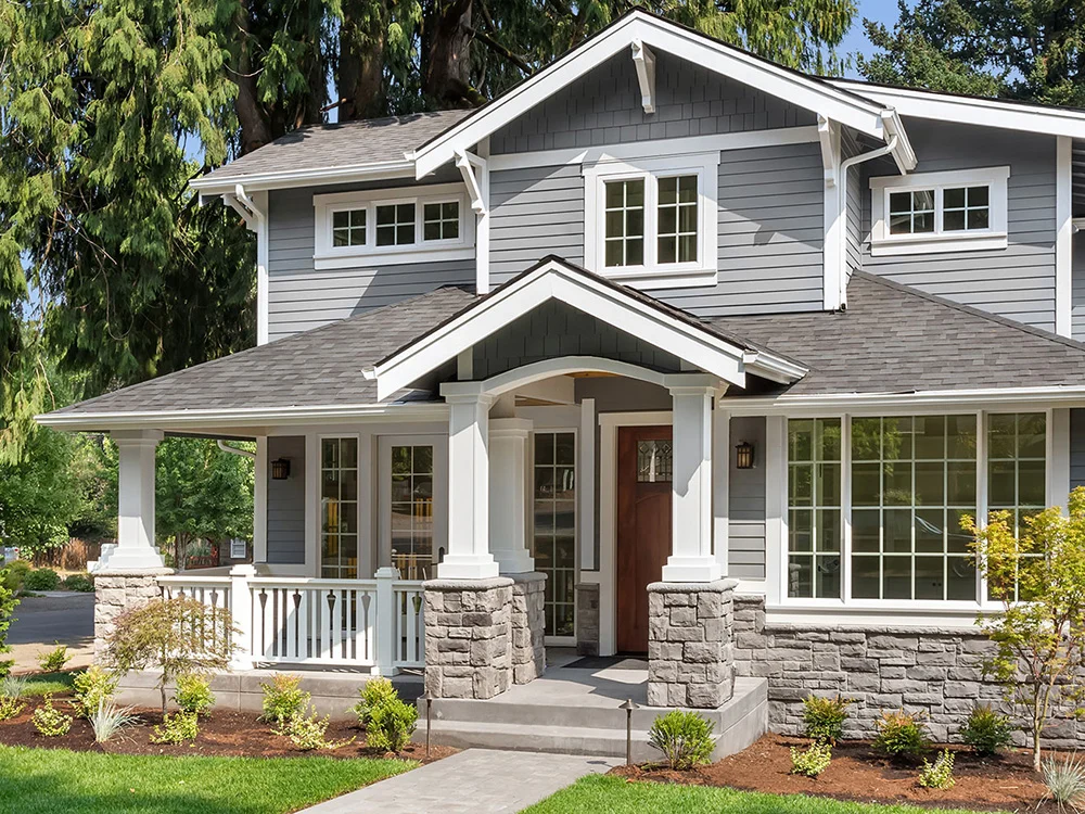 new vinyl replacement windows on a new home