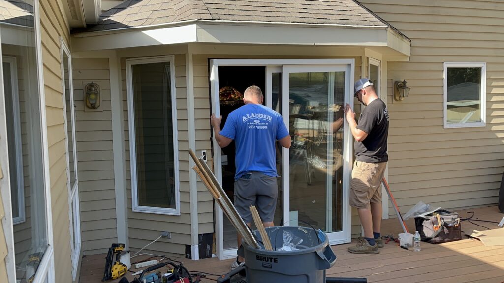 Entry door installed by Aladdin Inc in Connecticut
