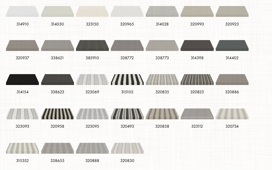 grey awning fabric choices