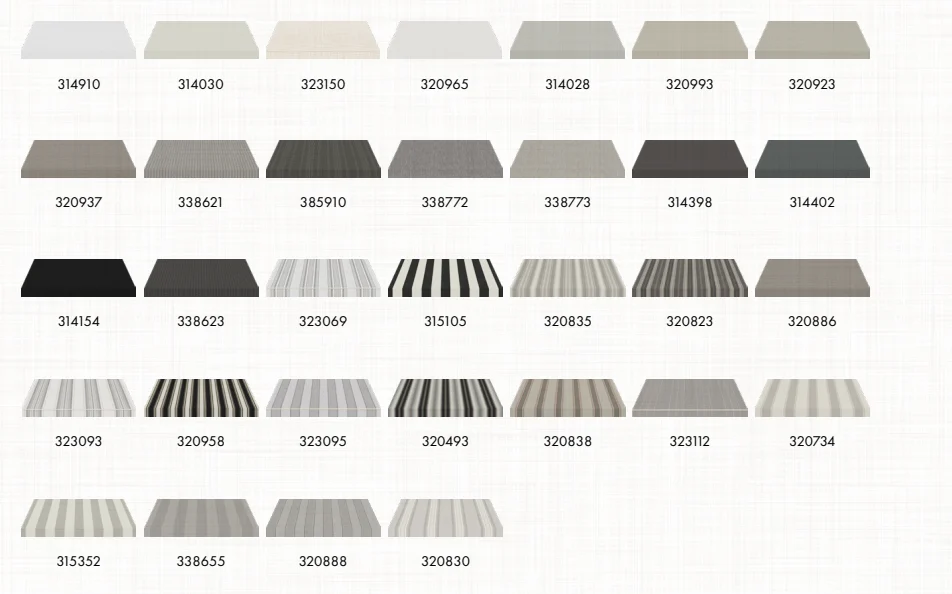 grey awning fabric choices