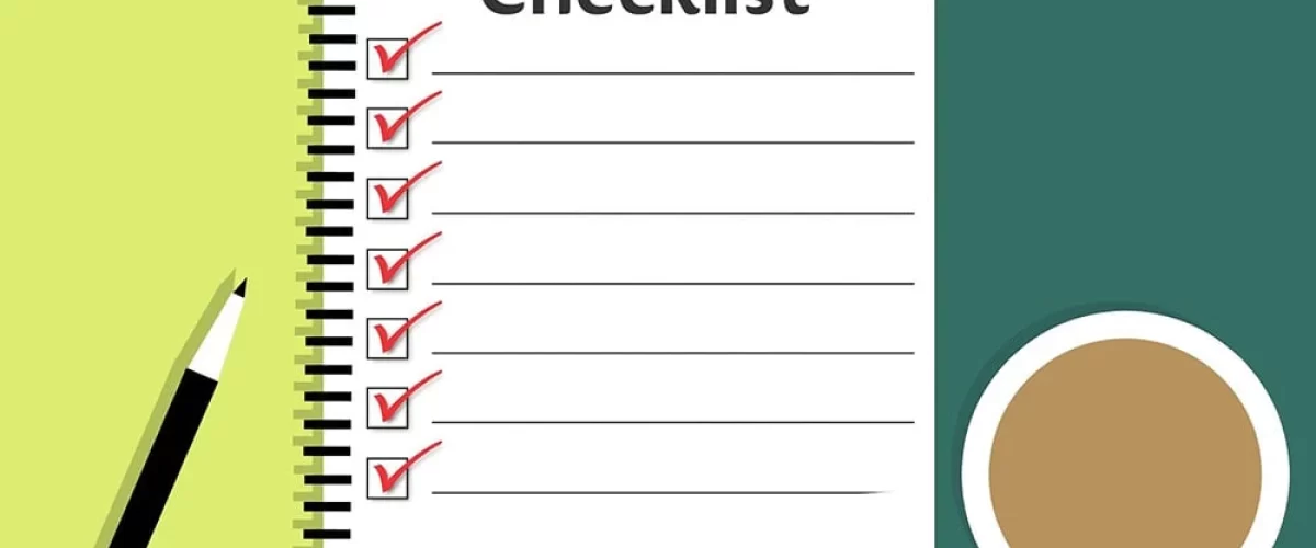 graphic showcasing a checklist with a pencil and magnifying glass