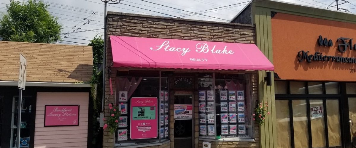 commercial awning at Stacy Blake Realty