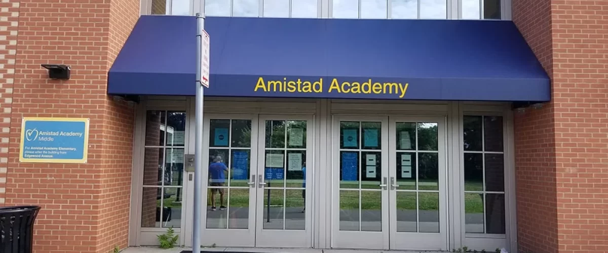 commercial awning at Amistad in New Haven