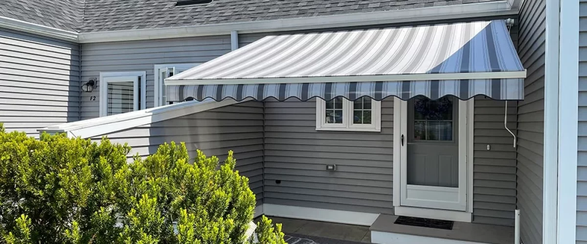 retractable awning installed on Connecticut home