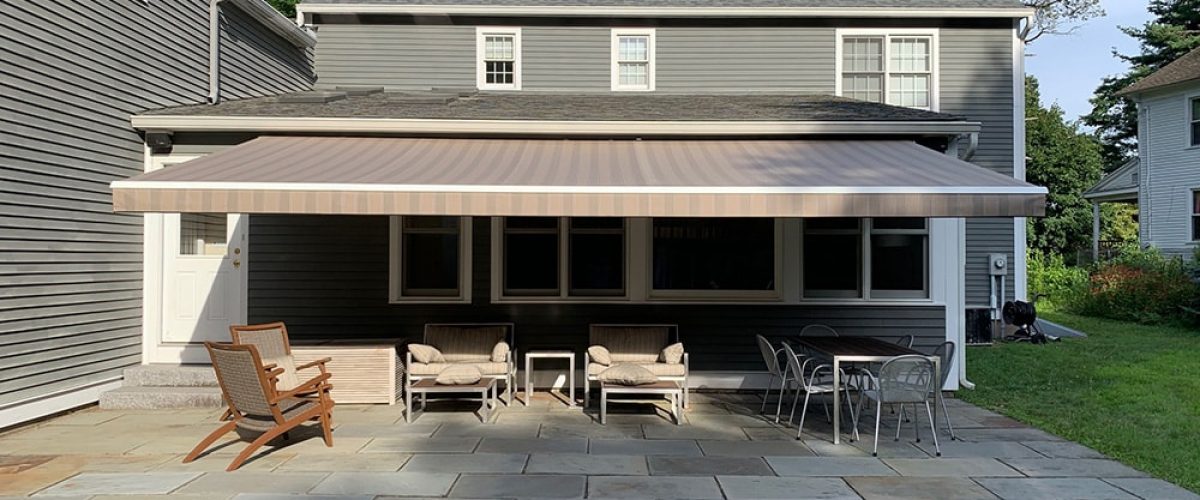 retractable awning over patio