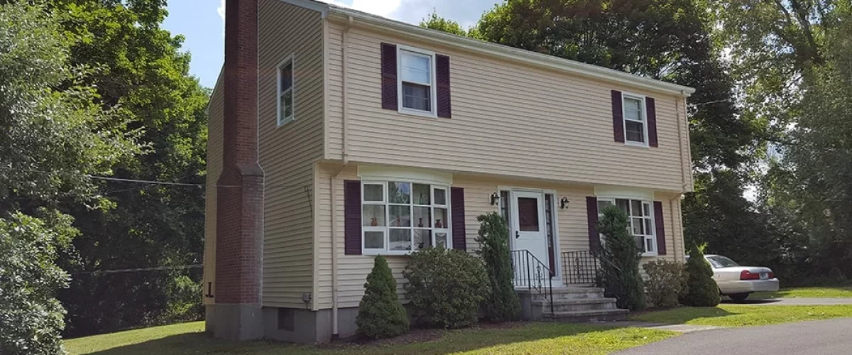 beige yellow vinyl siding